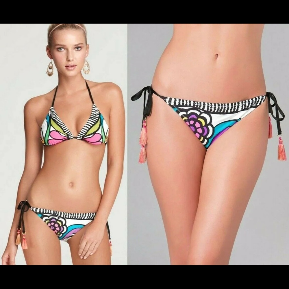Trina Turk Aquarius Print Tassels Tie Side Swimsuit Bikini Bottom 12